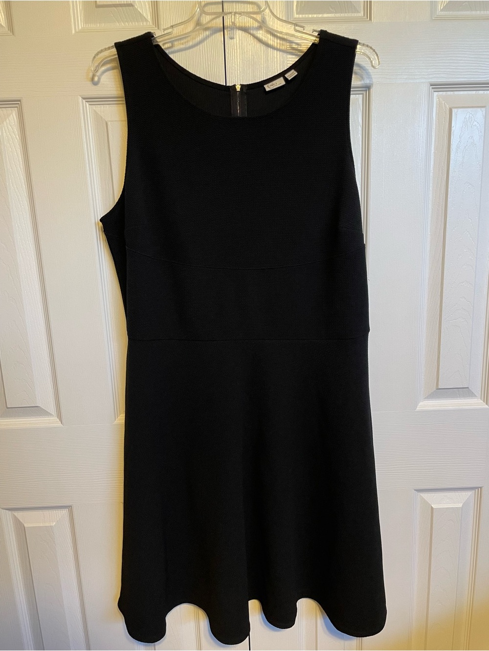 Cato Black Sleeveless Scoop-Neck Flared Mini Dress